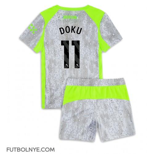 Camiseta Manchester City Jeremy Doku #11 Tercera Equipación para niños 2025-26 manga corta (+ pantalones cortos)